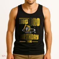 Big Bro Brother Birthday Crew Party Excavator Tank Top thumb 3