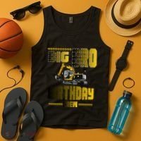 Big Bro Brother Birthday Crew Party Excavator Tank Top thumb 4