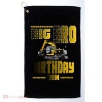 Big Bro Brother Birthday Crew Party Excavator Golf Towel thumb 0