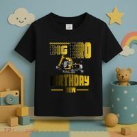 Big Bro Brother Birthday Crew Party Excavator Toddler T-Shirt thumb 3