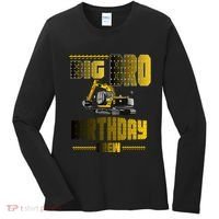 Big Bro Brother Birthday Crew Party Excavator Women's Long Sleeve Shirt thumb 0