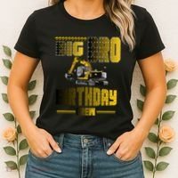 Big Bro Brother Birthday Crew Party Excavator Women's T-Shirt thumb 2
