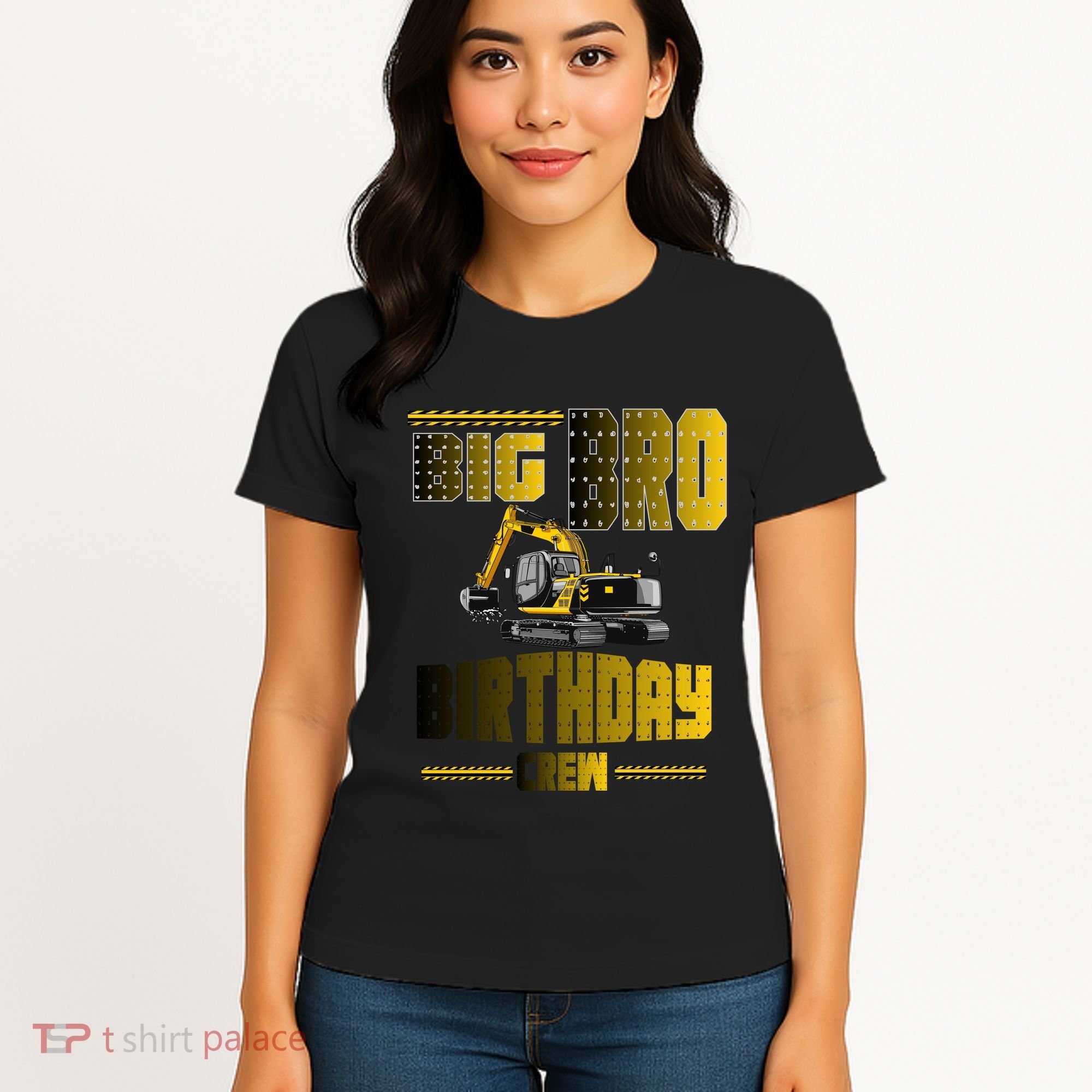 Big Bro Brother Birthday Crew Party Excavator Women's T-Shirt