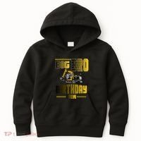 Big Bro Brother Birthday Crew Party Excavator Kids Hoodie thumb 0