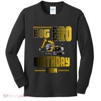 Big Bro Brother Birthday Crew Party Excavator Kids Long Sleeve Shirt thumb 0