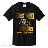Big Bro Brother Birthday Crew Party Excavator Kids T-Shirt thumb 0