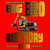 Big Bro Brother Birthday Crew Party Excavator Santa Hat thumb 1