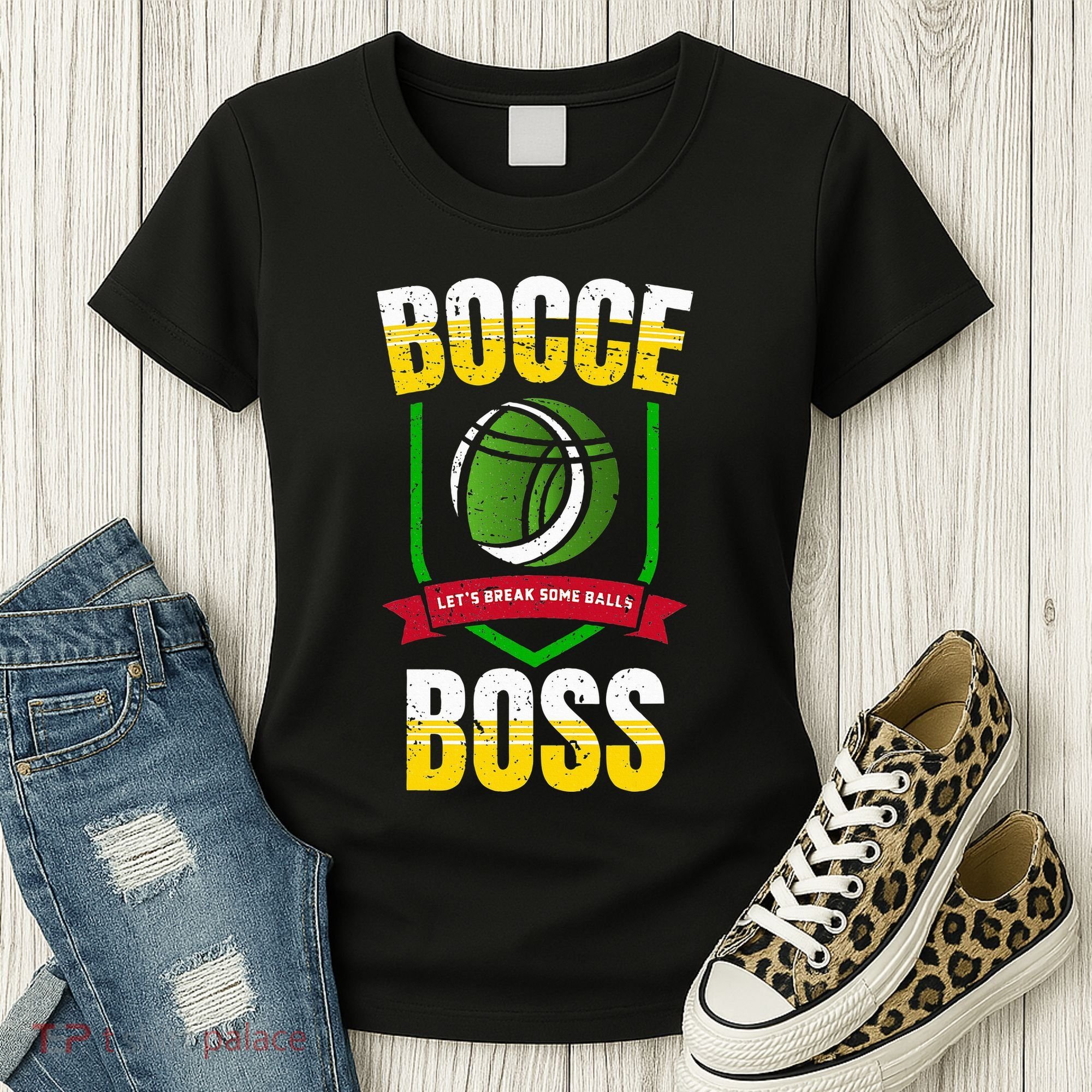 Bocce Boss Boules Sports Lawn Bocce Ball Women's T-Shirt