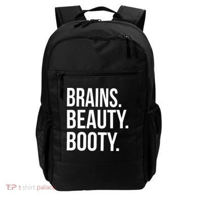 Brains. Beauty. Booty. Cute Funny Workout Backpack