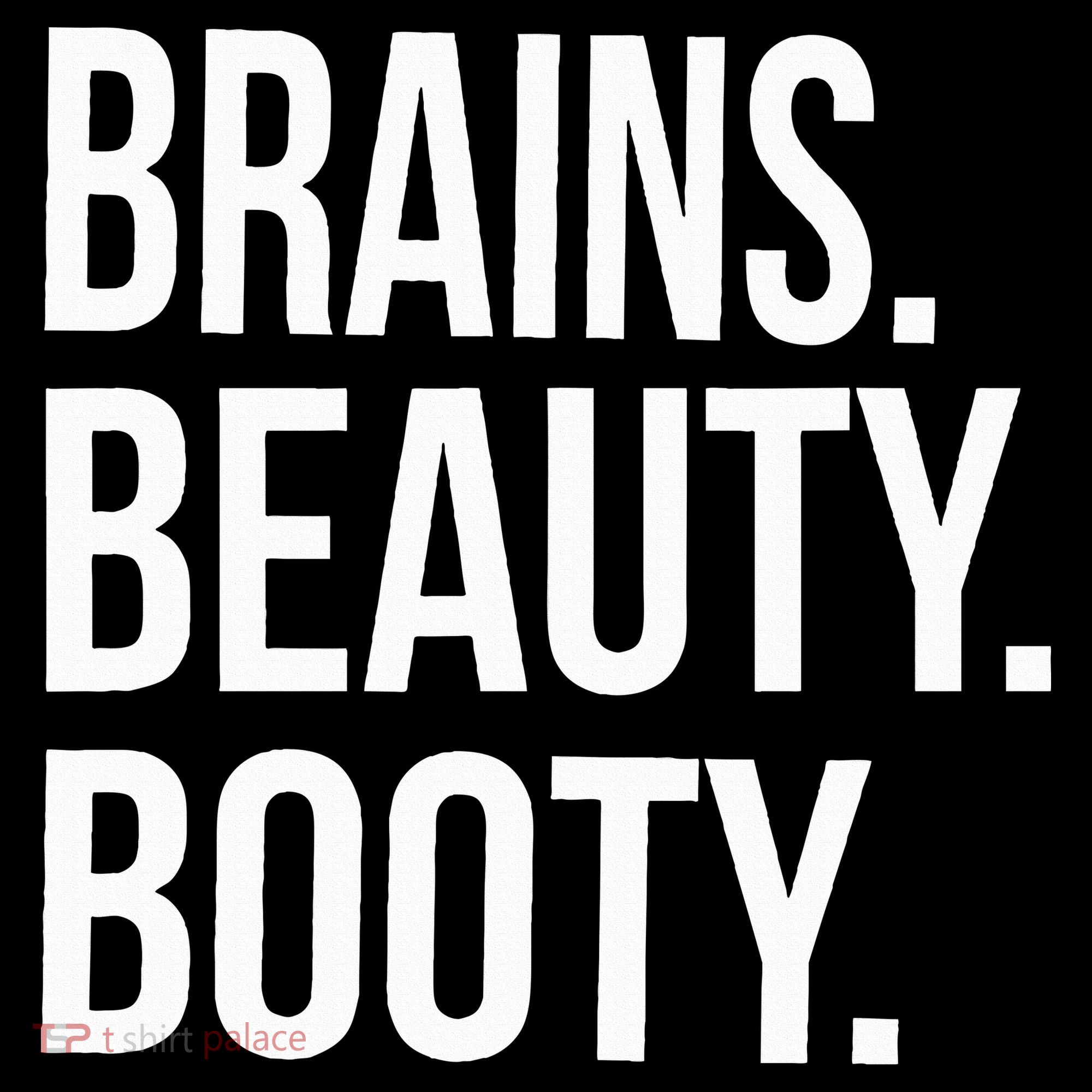 Brains. Beauty. Booty. Cute Funny Workout Visor