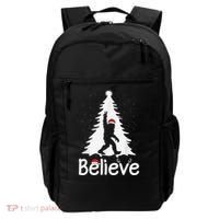 Believe Bigfoot Christmas Yetti Funny Xmas Tree Sasquatch Backpack thumb 0