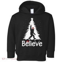 Believe Bigfoot Christmas Yetti Funny Xmas Tree Sasquatch Toddler Hoodie thumb 0