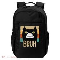 Bruh Black Cat Funny Saying Slang Women Backpack thumb 0