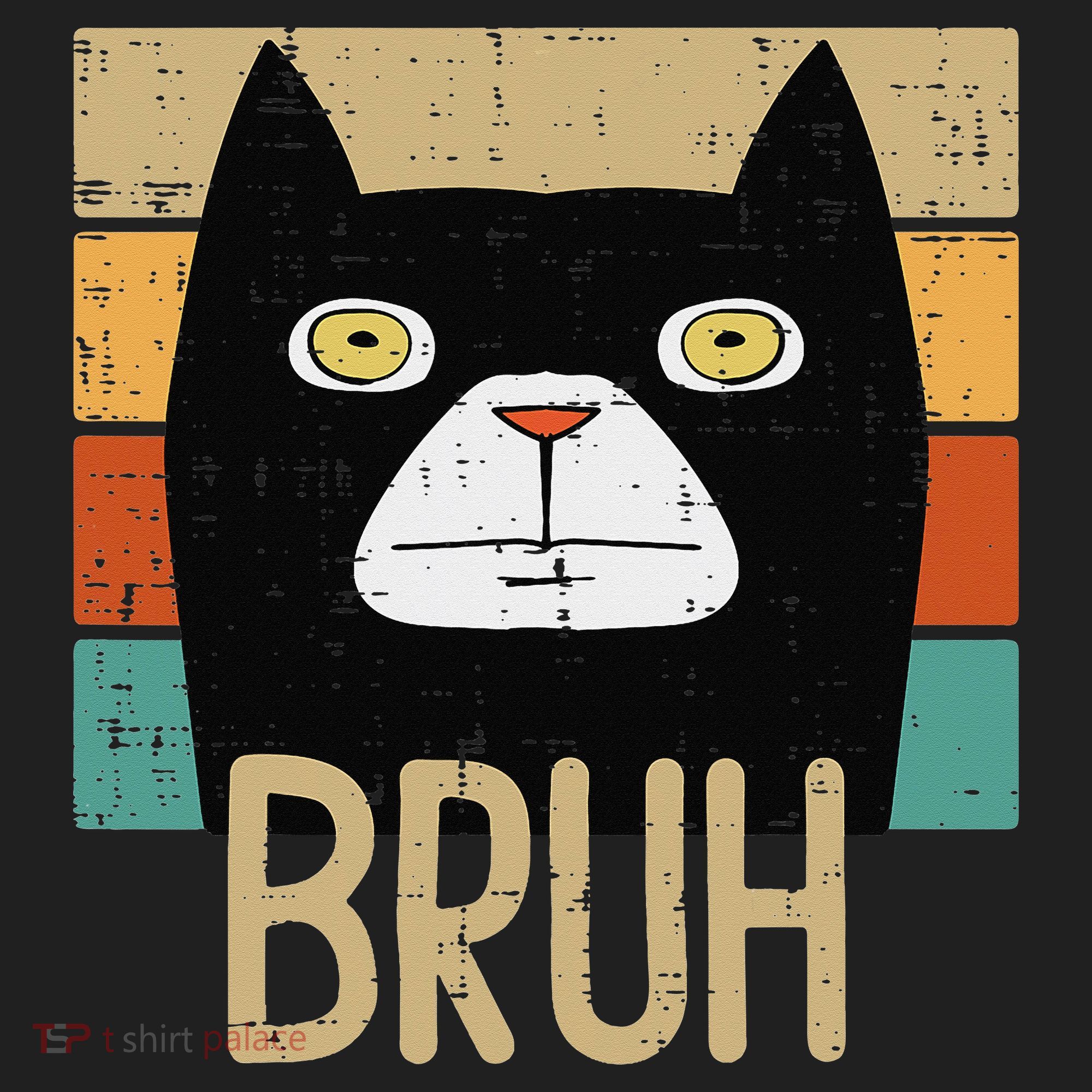 Bruh Black Cat Funny Saying Slang Women Beanie
