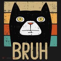 Bruh Black Cat Funny Saying Slang Women Women's Hoodie thumb 2