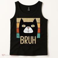 Bruh Black Cat Funny Saying Slang Women Tank Top thumb 2