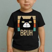 Bruh Black Cat Funny Saying Slang Women Toddler T-Shirt thumb 2