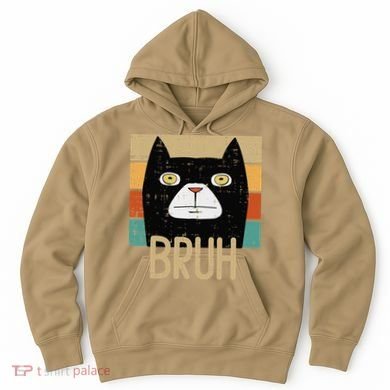 Bruh Black Cat Funny Saying Slang Women Hoodie