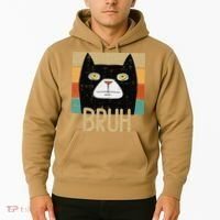 Bruh Black Cat Funny Saying Slang Women Hoodie thumb 2
