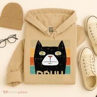 Bruh Black Cat Funny Saying Slang Women Hoodie thumb 4