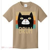 Bruh Black Cat Funny Saying Slang Women Kids T-Shirt thumb 0