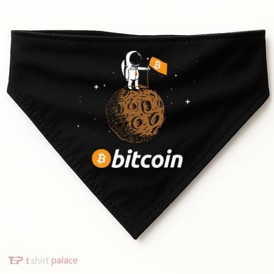 Bitcoin Btc Crypto To The Moon Featuring Astronaut USA-Made Doggie Bandana