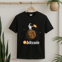 Bitcoin Btc Crypto To The Moon Featuring Astronaut T-Shirt thumb 2