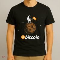 Bitcoin Btc Crypto To The Moon Featuring Astronaut T-Shirt thumb 3