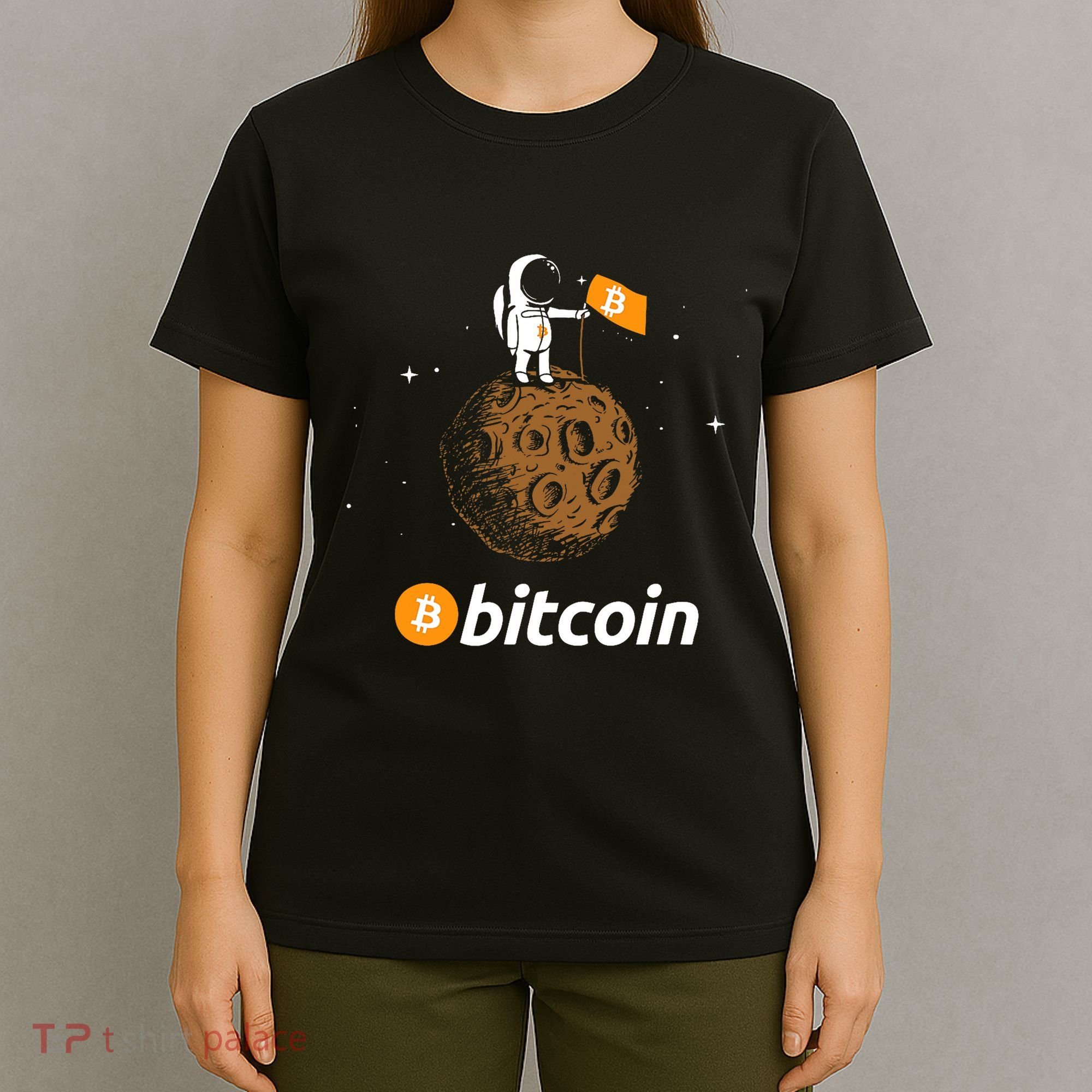 Bitcoin Btc Crypto To The Moon Featuring Astronaut T-Shirt