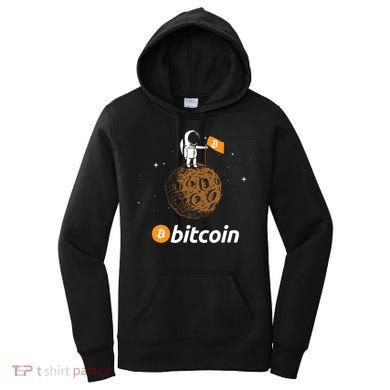 Bitcoin Btc Crypto To The Moon Featuring Astronaut Women's Hoodie