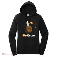 Bitcoin Btc Crypto To The Moon Featuring Astronaut Women's Hoodie thumb 0