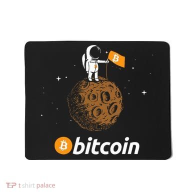 Bitcoin Btc Crypto To The Moon Featuring Astronaut Mousepad