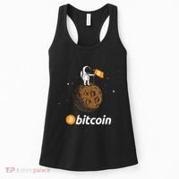 Bitcoin Btc Crypto To The Moon Featuring Astronaut Women's Tank Top thumb 0