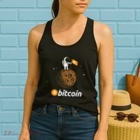 Bitcoin Btc Crypto To The Moon Featuring Astronaut Women's Tank Top thumb 2