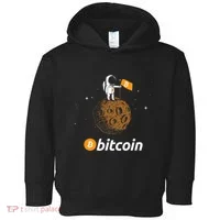 Bitcoin Btc Crypto To The Moon Featuring Astronaut Toddler Hoodie thumb 0