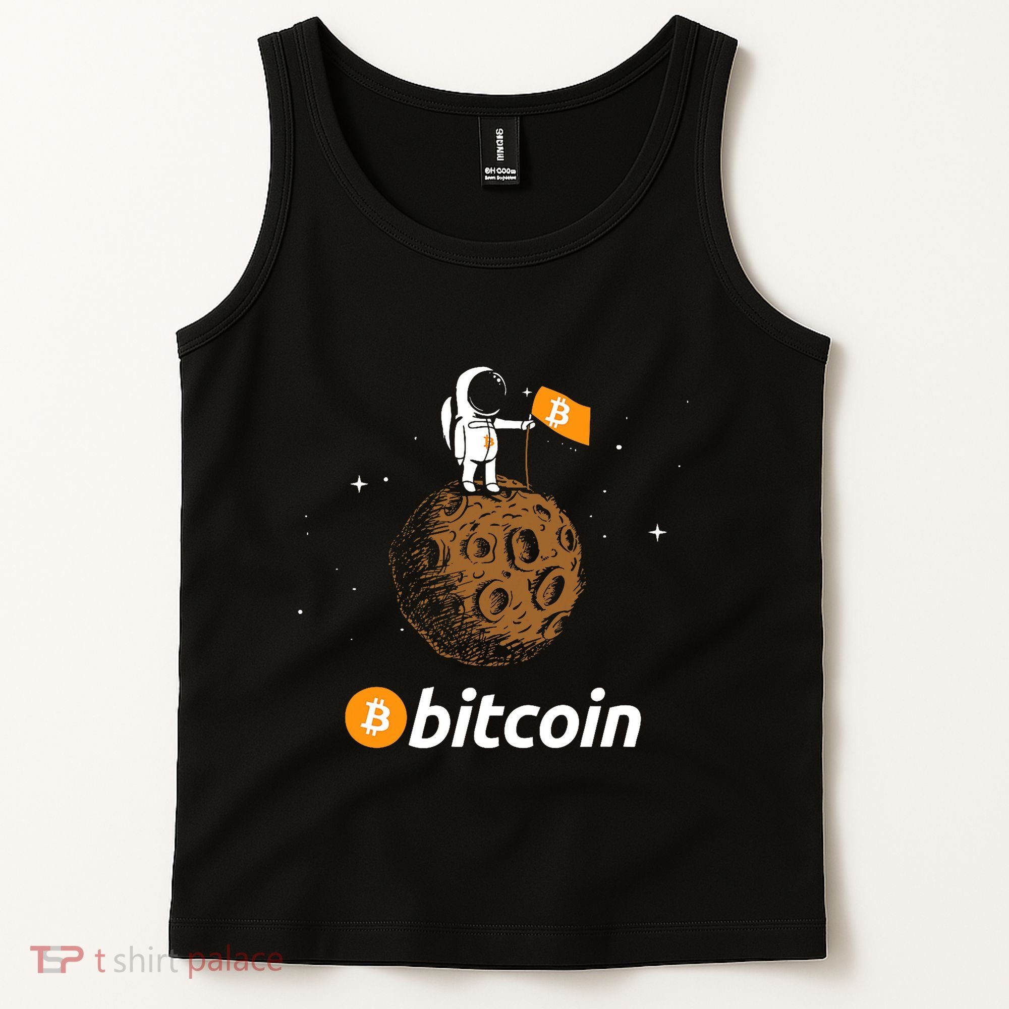 Bitcoin Btc Crypto To The Moon Featuring Astronaut Tank Top