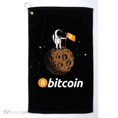 Bitcoin Btc Crypto To The Moon Featuring Astronaut Golf Towel