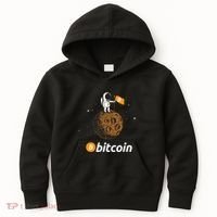 Bitcoin Btc Crypto To The Moon Featuring Astronaut Kids Hoodie thumb 0