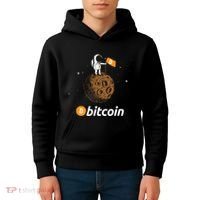 Bitcoin Btc Crypto To The Moon Featuring Astronaut Kids Hoodie thumb 4