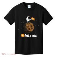 Bitcoin Btc Crypto To The Moon Featuring Astronaut Kids T-Shirt thumb 0