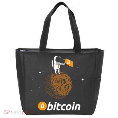 Bitcoin Btc Crypto To The Moon Featuring Astronaut Tote Bag