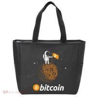 Bitcoin Btc Crypto To The Moon Featuring Astronaut Tote Bag thumb 0