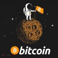 Bitcoin Btc Crypto To The Moon Featuring Astronaut Tote Bag thumb 4