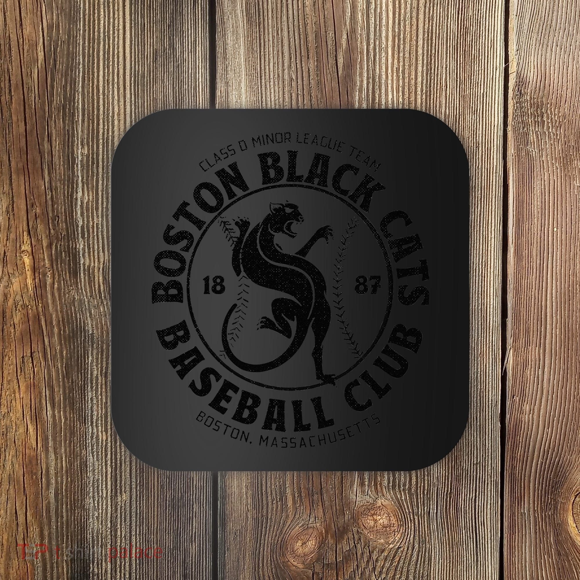 Boston Black Cats Baseball Retro Minor League Baseball Team Coaster