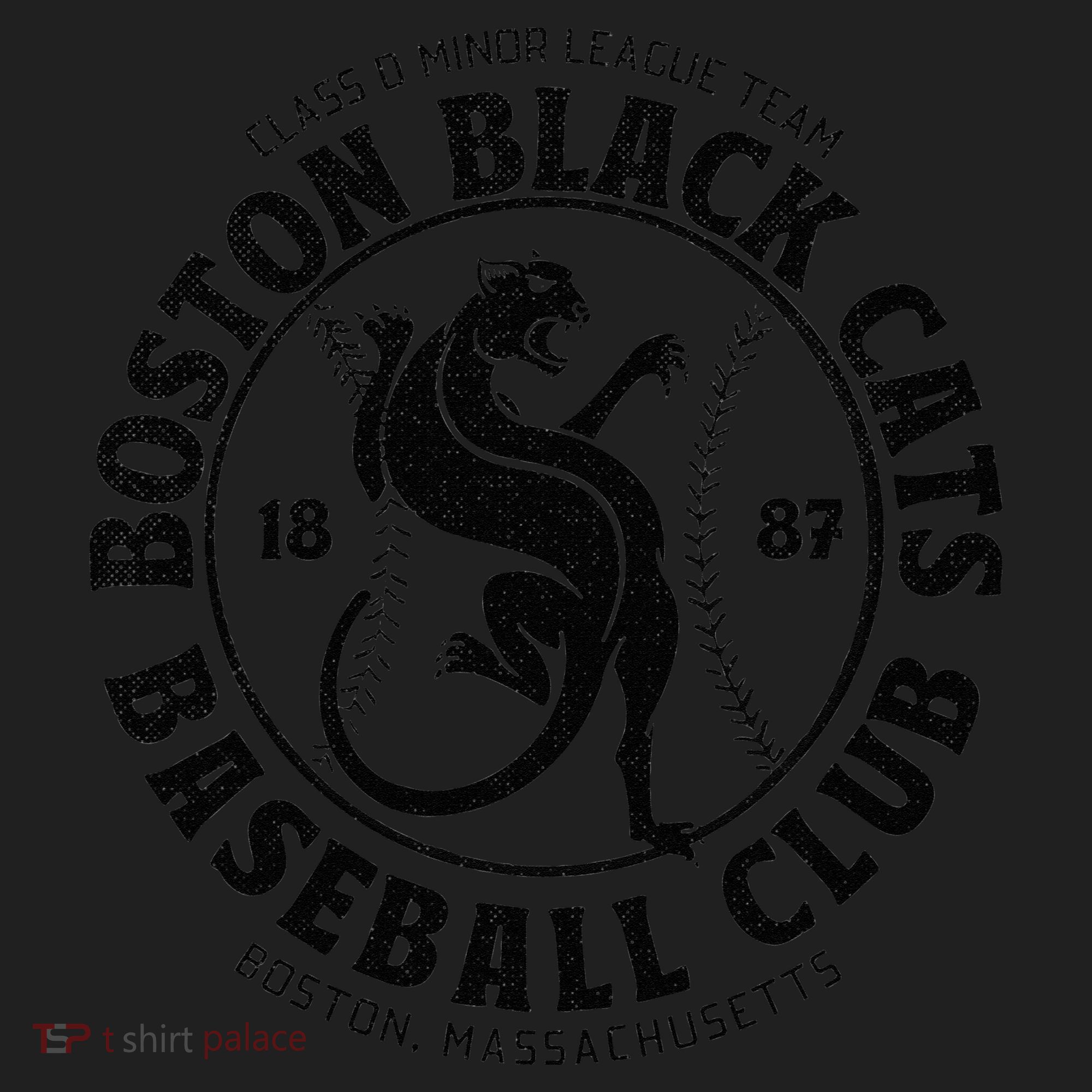 Boston Black Cats Baseball Retro Minor League Baseball Team Golf Towel