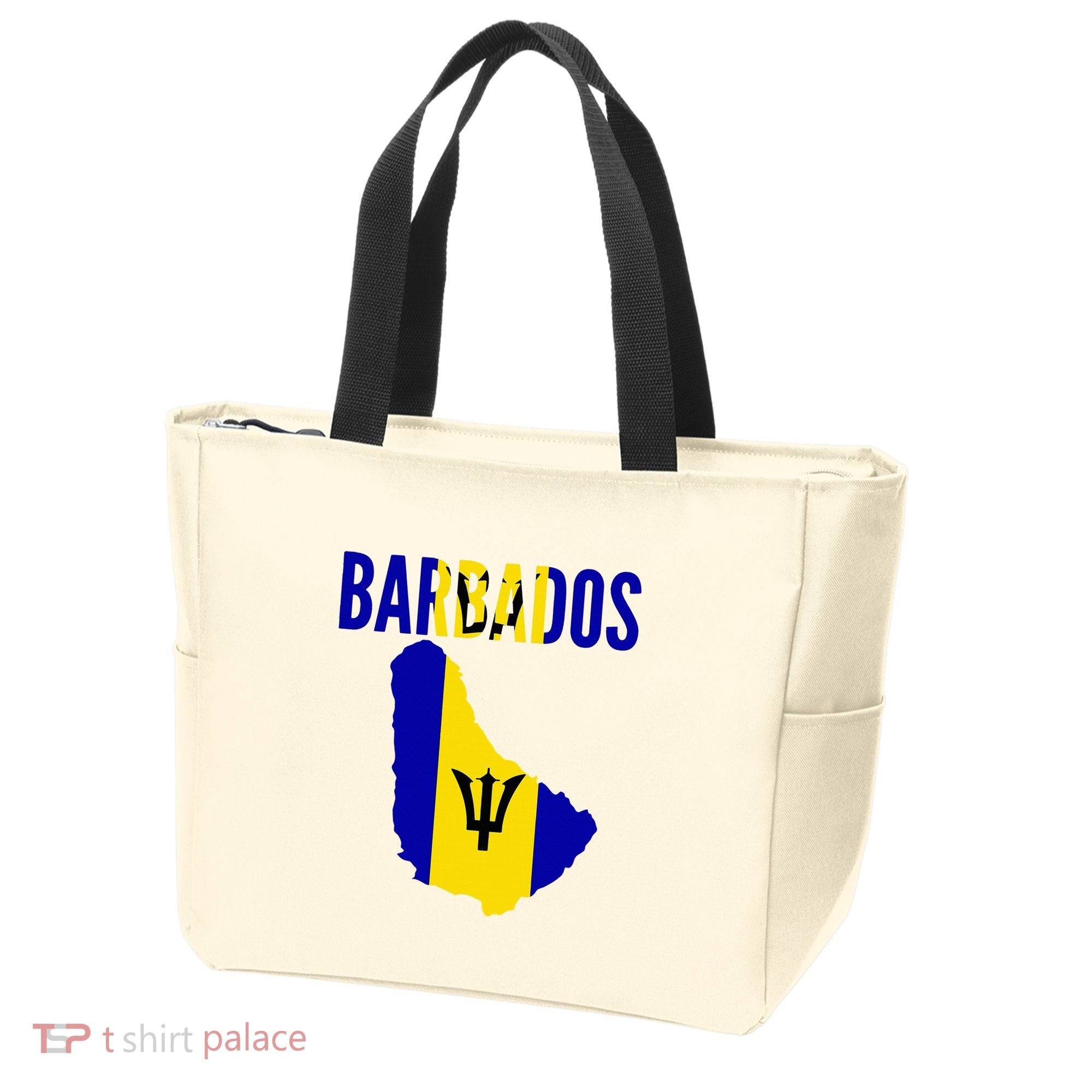 Barbadian Barbados Country Map Flag Tote Bag