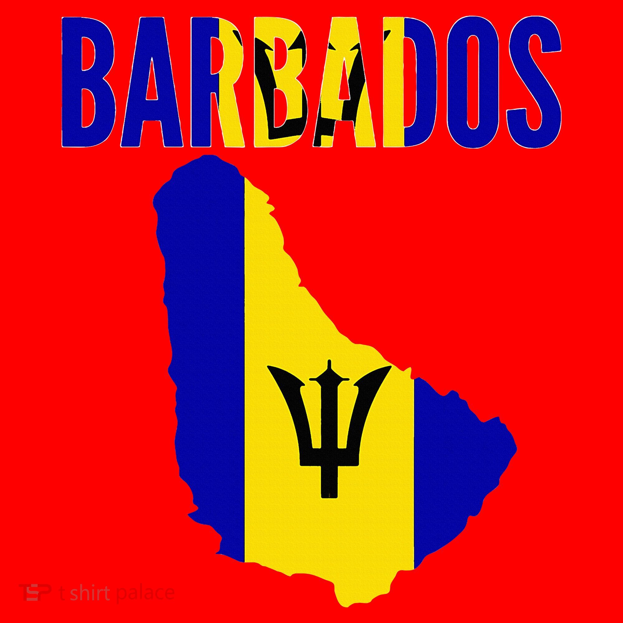 Barbadian Barbados Country Map Flag Santa Hat