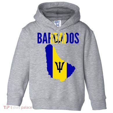 Barbadian Barbados Country Map Flag Toddler Hoodie