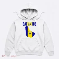 Barbadian Barbados Country Map Flag Hoodie thumb 0