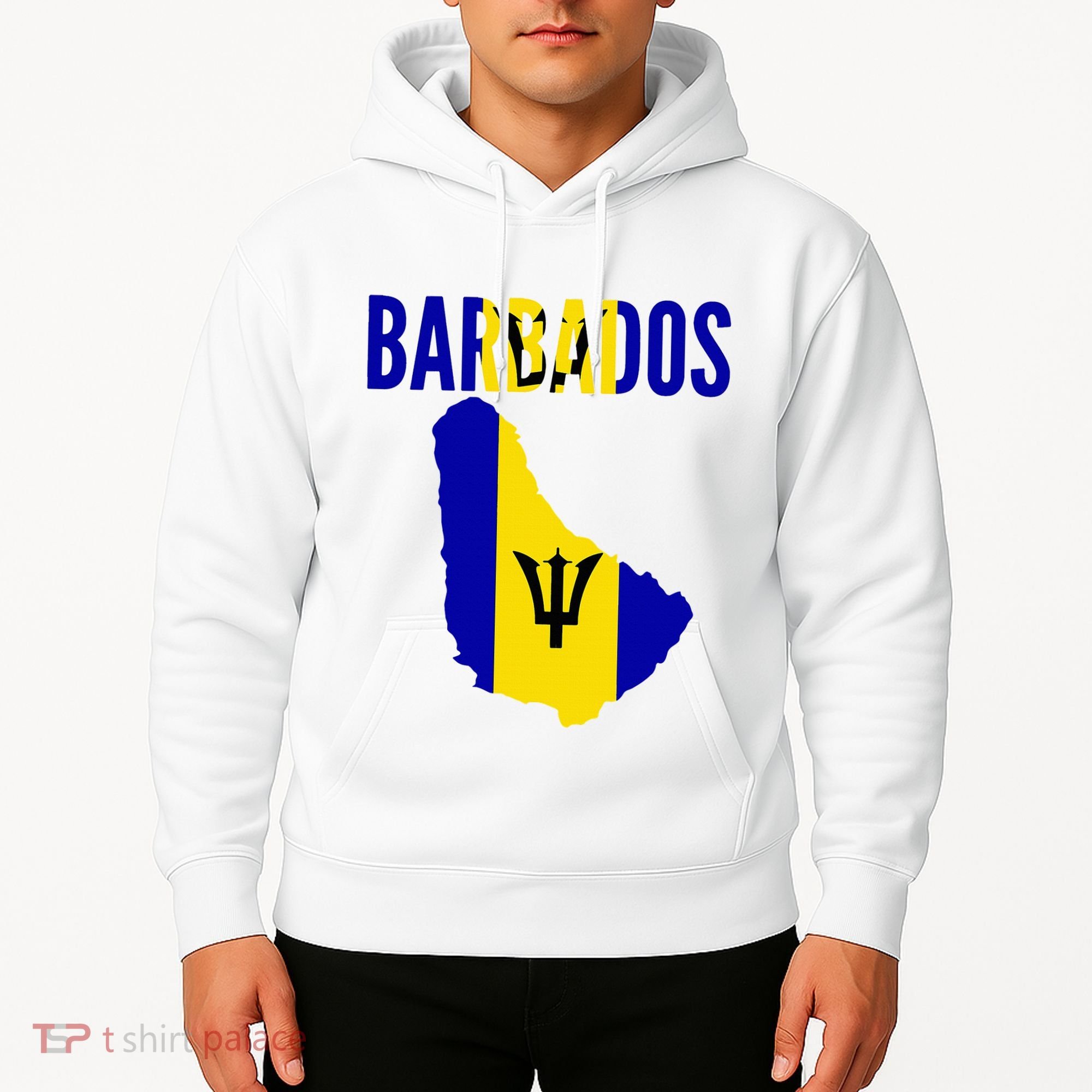 Barbadian Barbados Country Map Flag Hoodie